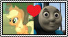 applejack loves thomas the tank engine