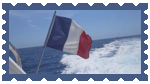 french flag over the ocean