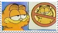 garfield looking at keep out sign