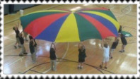 rainbow parachute game
